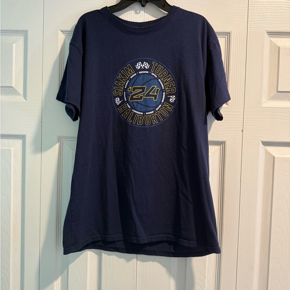 Navy 2024 Indiana Pacers Team Graphic T-Shirt